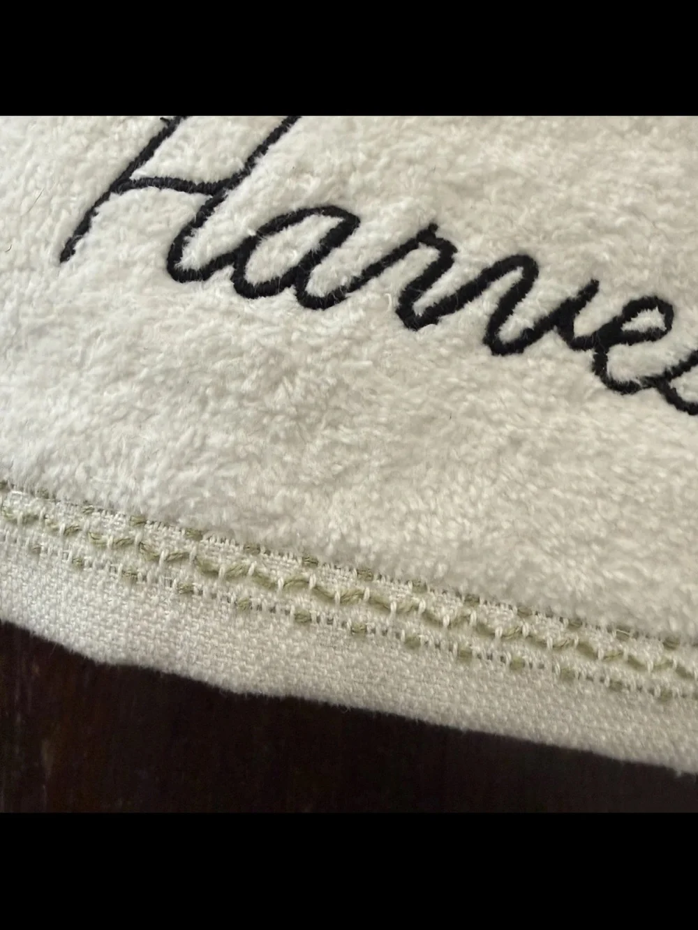 White 'Harvest' Embroidered 2 Hand Towels with Green Truck and Orange Pumpkins
